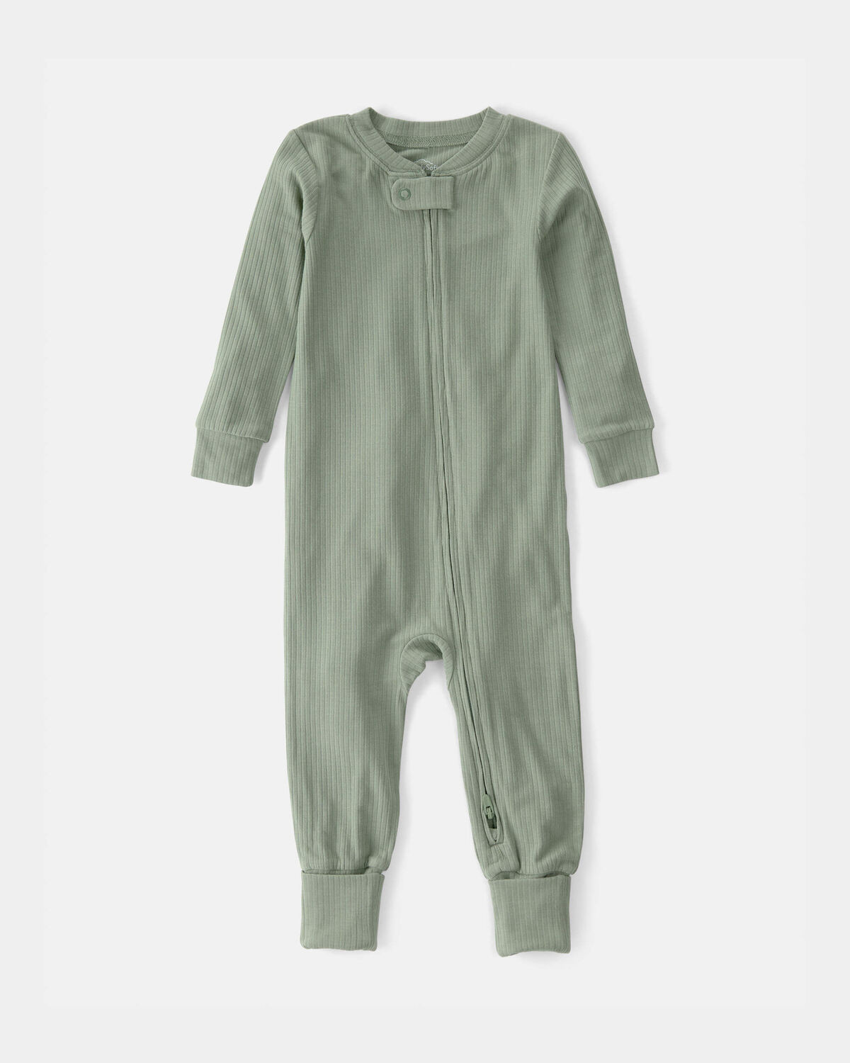 Baby PurelySoft 2-Way Zip 1-Piece Pajama - Green | Carter's Inc