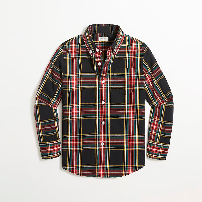 Boys' tartan flexed washed shirt | J.Crew Factory