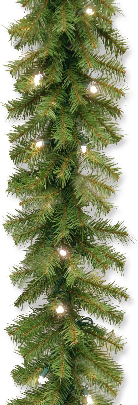 National Tree 9 Foot by 10 Inch Norwood Fir Garland with 50 Battery Operated Warm White LED Light... | Amazon (US)