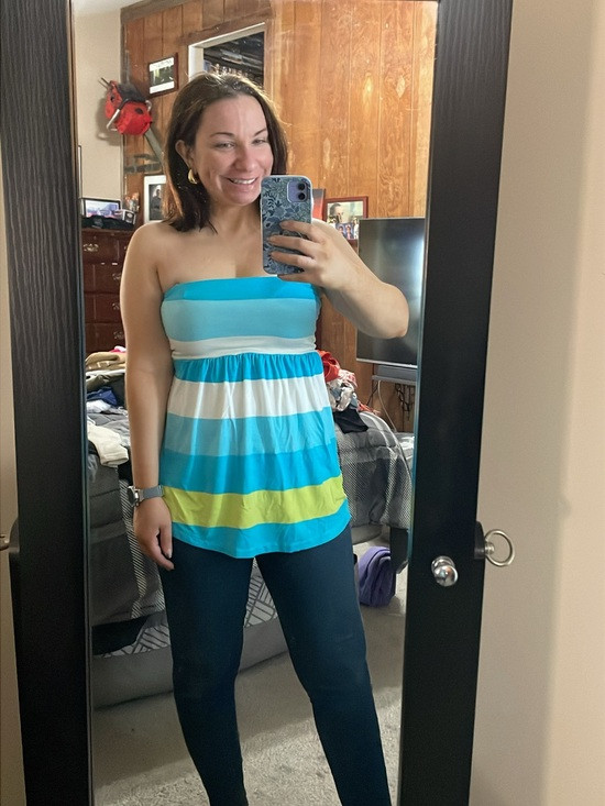 New York and co stripped tube top | Poshmark