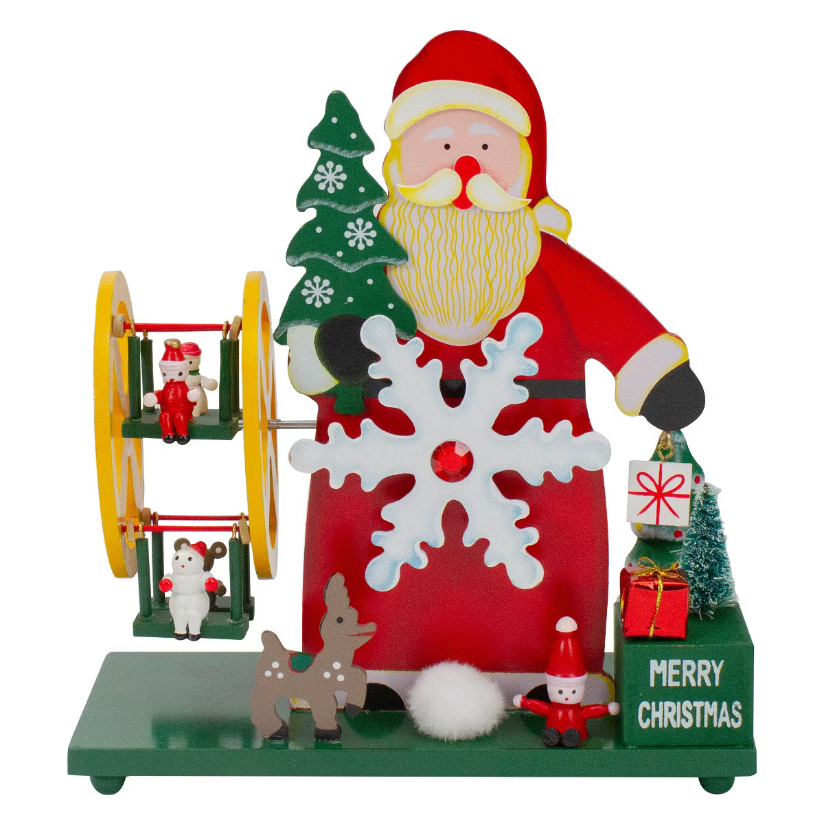 Northlight 9.5" Red and Green Santa Claus Wonderland Christmas Musical Tabletop Decor | Target