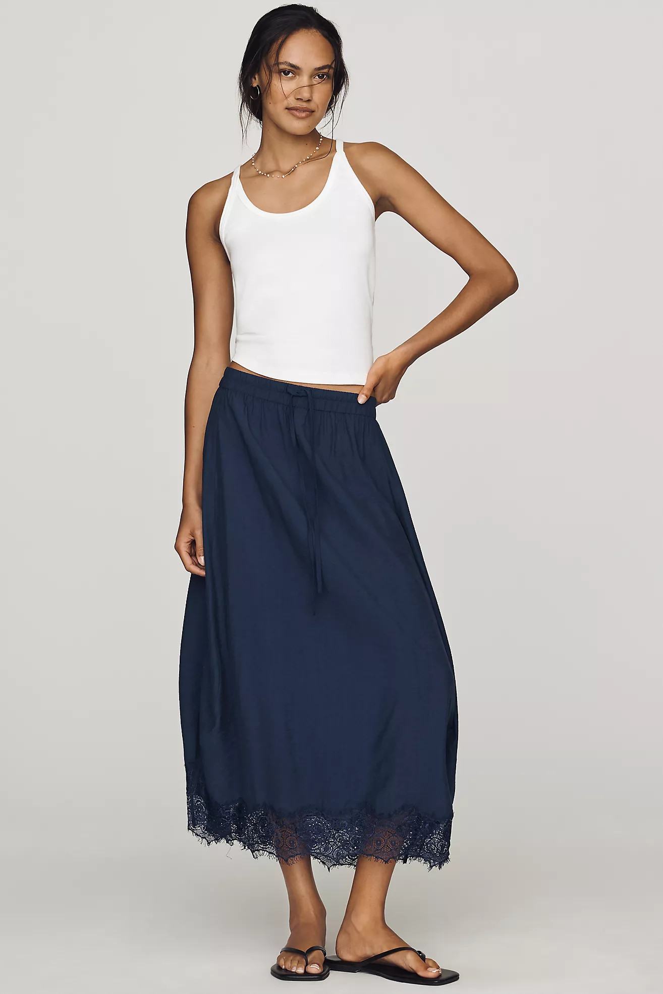 By Anthropologie Reverie Midi Skirt | Anthropologie (US)