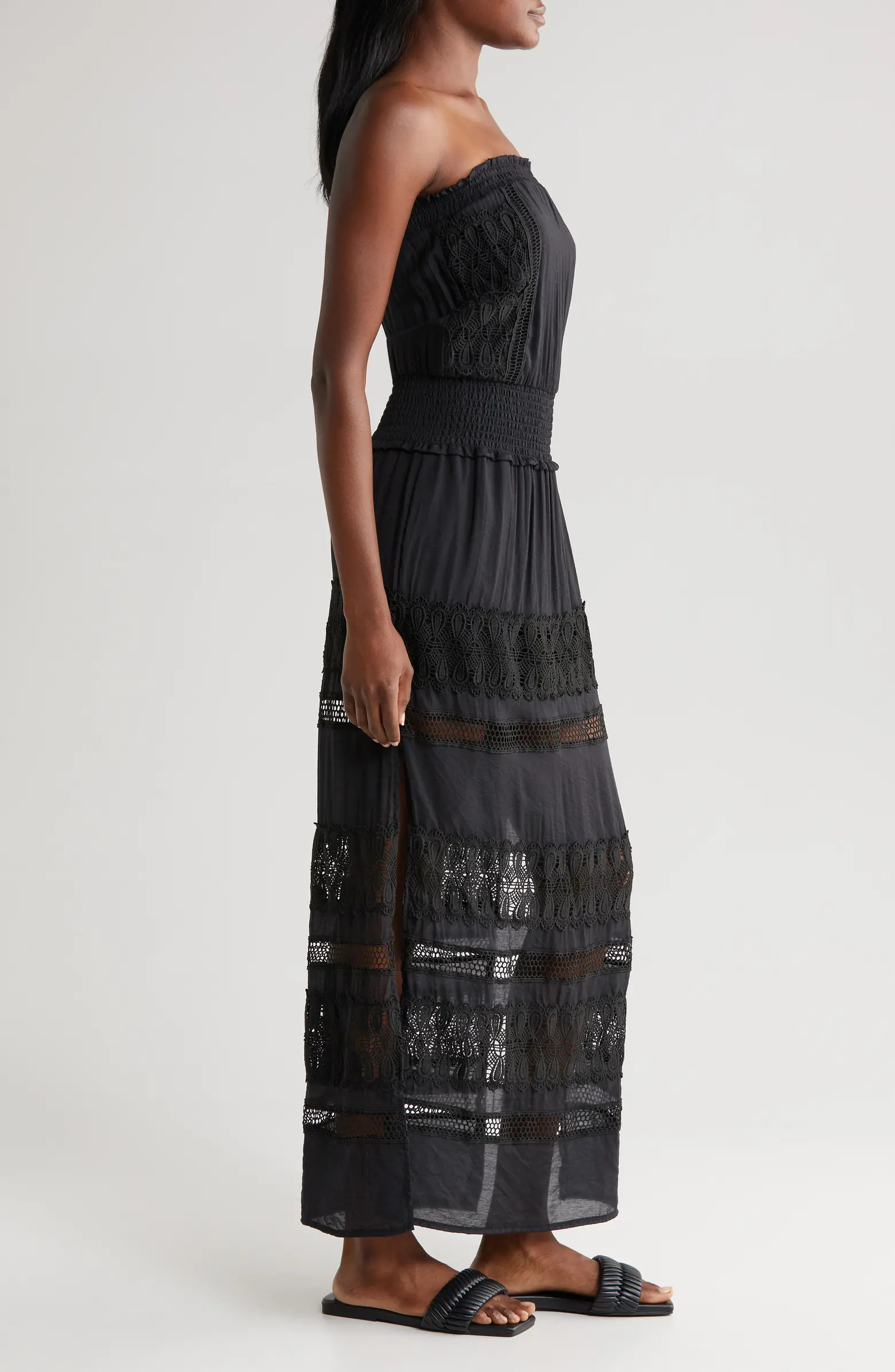 Lace Strapless Cover-Up Maxi Dress | Nordstrom