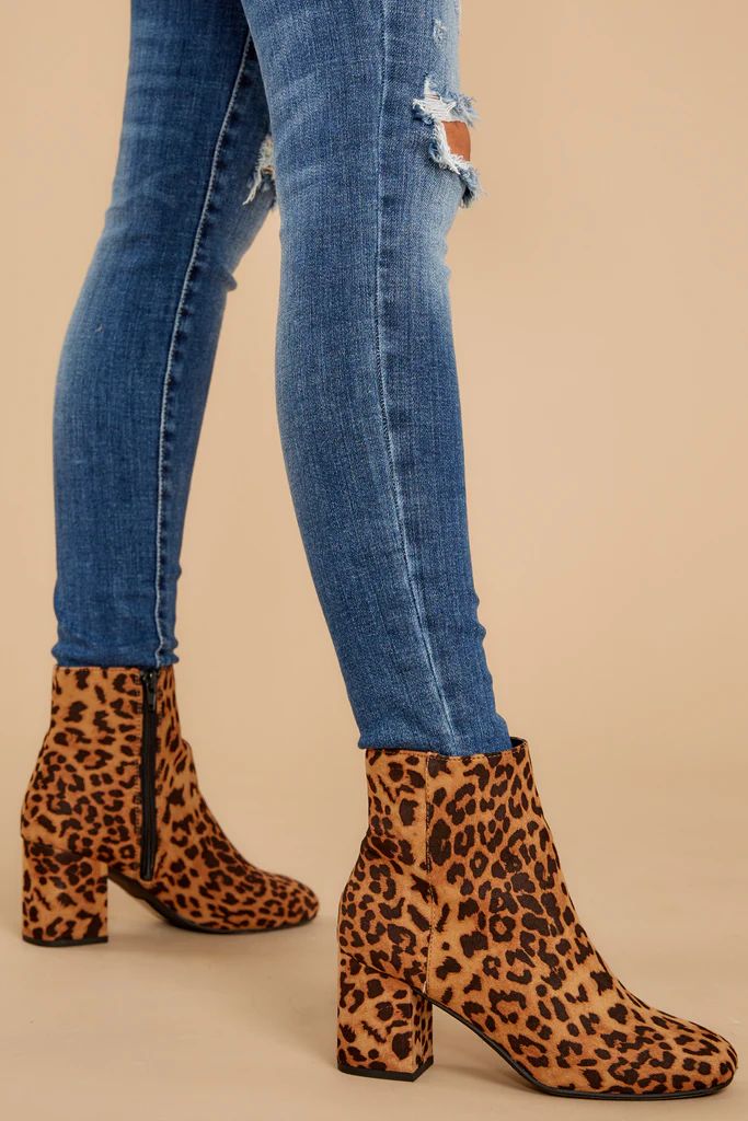 Must Be Famous Leopard Ankle Booties | Red Dress 