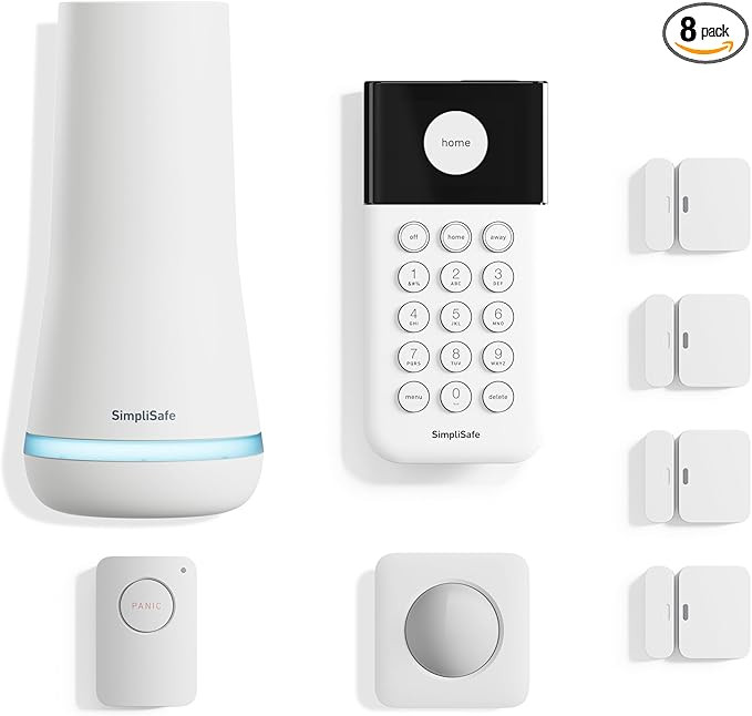SimpliSafe 8 Piece Wireless Home Security System - Optional 24/7 Professional Monitoring - No Con... | Amazon (US)