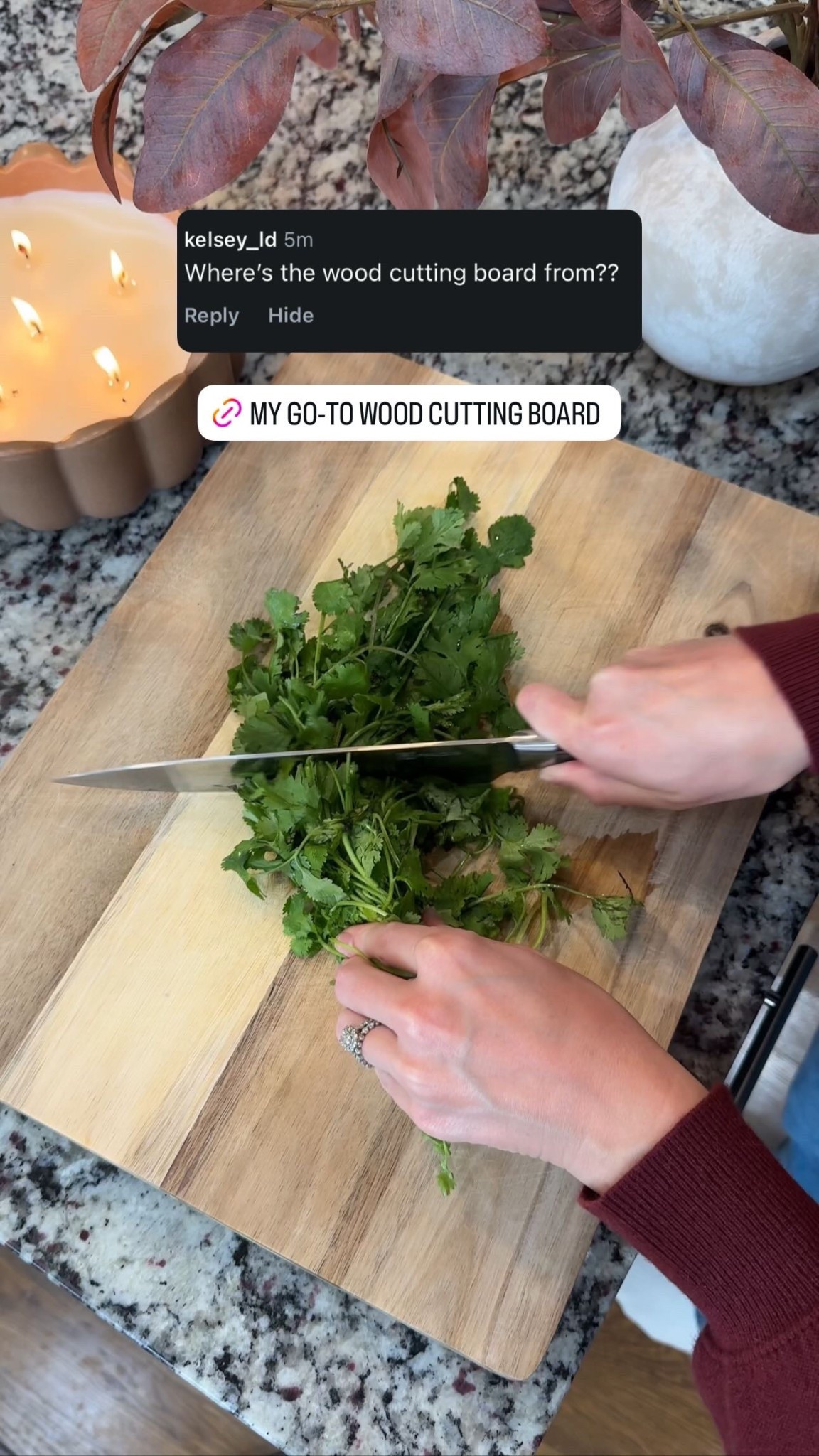 Our wood cutting board has basically earned a permanent spot on the counter — it doubles as decor and makes dinner prep feel a little more put-together.  🪵🤎 #kitcheninspo 


#LTKHome