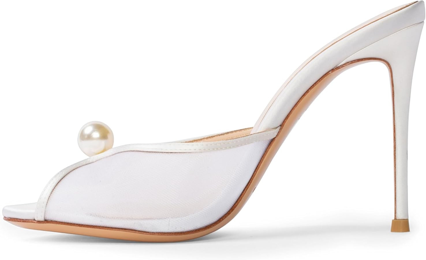 Mesh Mule Heels for Women with 4 Inch Stiletto Heel | Amazon (US)