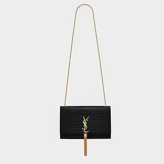 Kate Medium Tassel Croc Embossed Leather Shoulder Bag | Brown Thomas (IE)