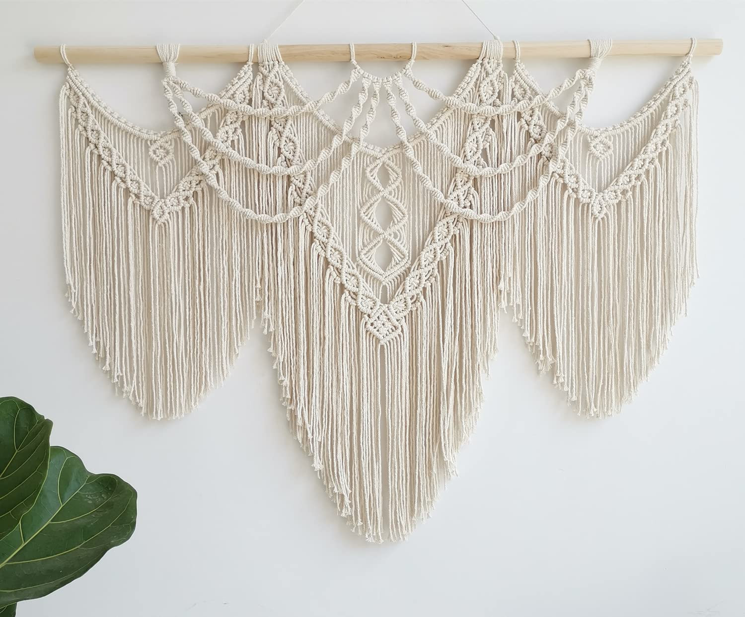 large macrame wall hanging - Boho Tapestry Macrame Wall Decor Art- Chic Bohemian Handmade Woven T... | Amazon (US)