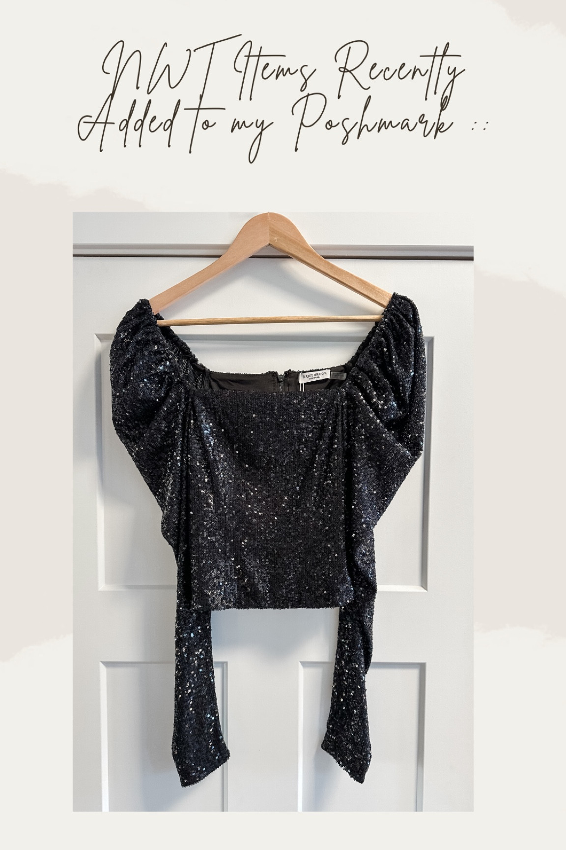 It’s ✨ season :: check out this Rand new with tags piece I posted to my Poshmark closet today. It’s from Ramy Brook and retails for $325. Also found a few sizes on Amazon ranging from $152 - $209. Mines a size 2, but there’s a fair amount of stretch in the garment so could fit a 4/6. // sequin top, long sleeve sequin top, puff sleeve top, fancy top, holiday party top, holiday outfit, black sequin top.

#LTKparties #LTKHoliday #LTKfindsunder100