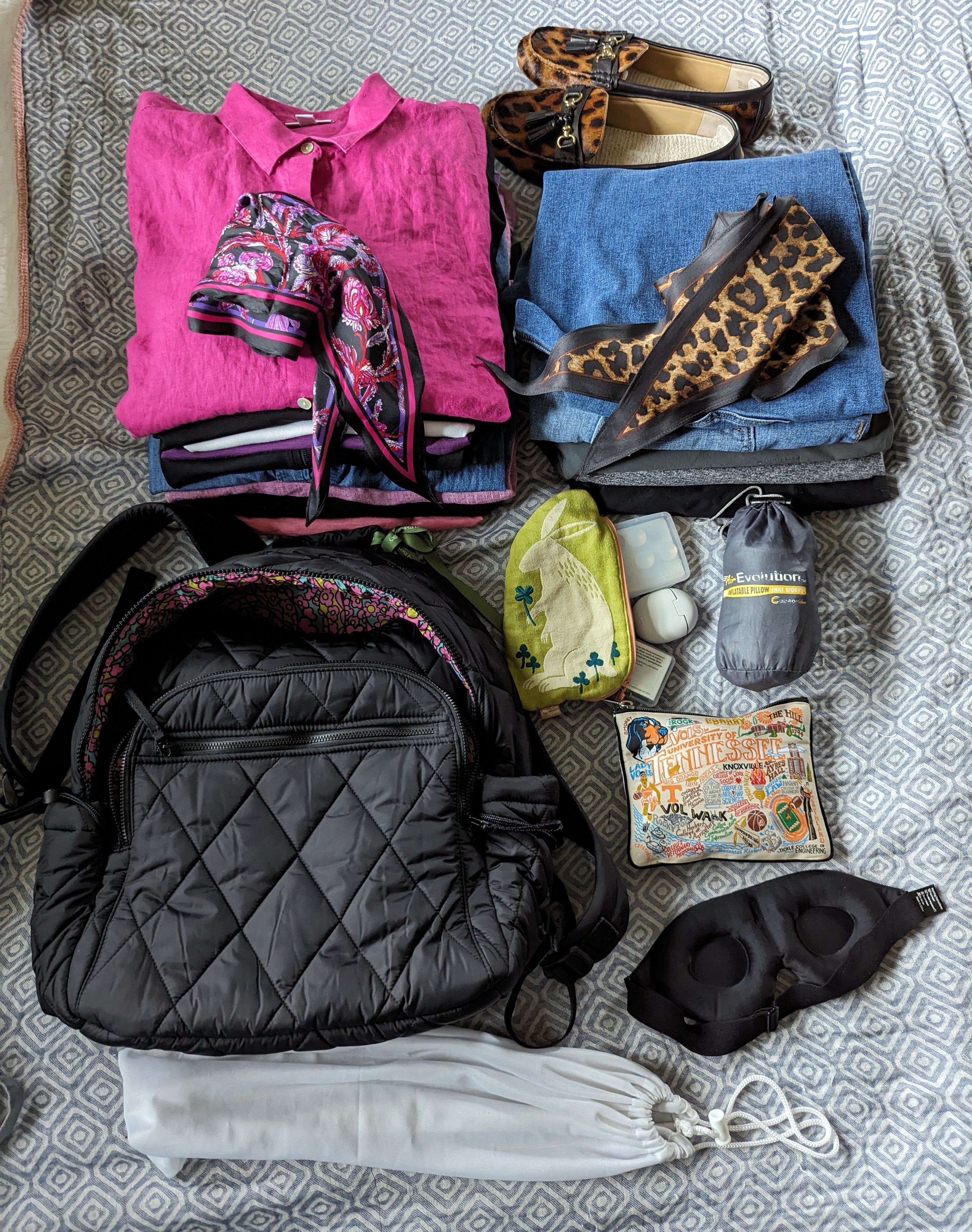 A color coordinated travel capsule makes packing a breeze! Even my backpack is following the plan. 😄 

#LTKOver40 #LTKTravel