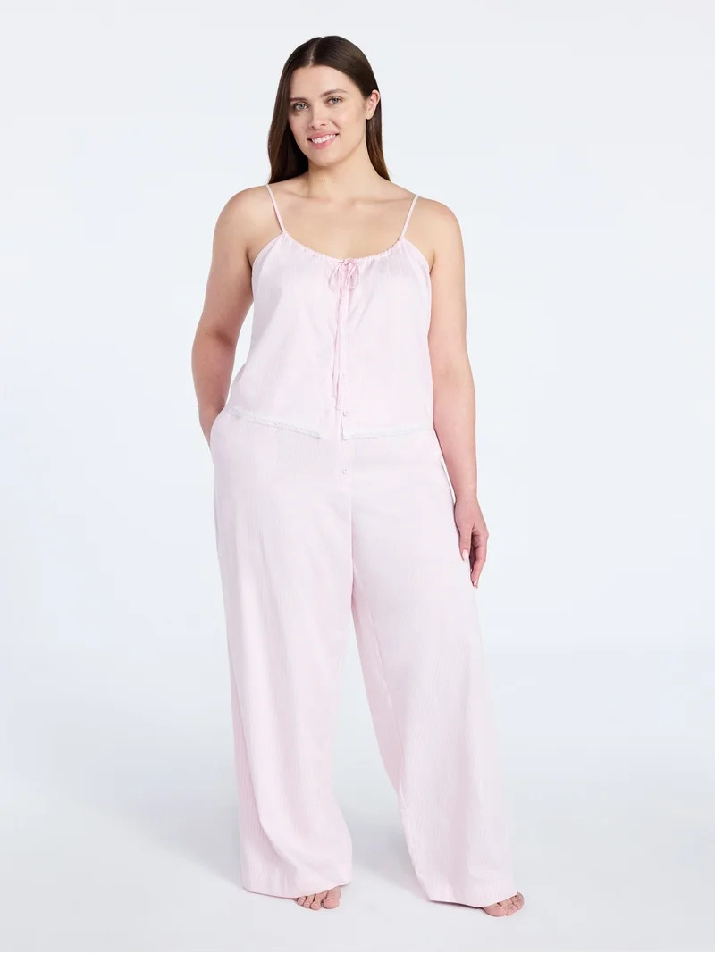 Joyspun Women's Poplin Sleep Pants, 31'' Inseam, Sizes XS-3X | Walmart (US)