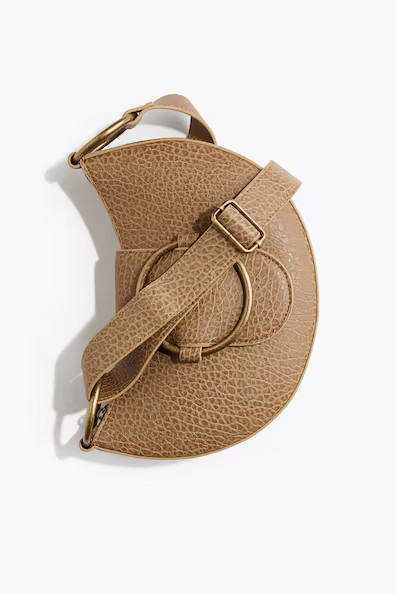 H & M - Buckle-Detail Shoulder Bag - Beige | H&M (US + CA)