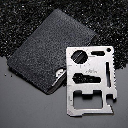Stainless Steel Credit Card Survival 11 in 1 Multipurpose Silver Beer Bottle Opener/Portable Wall... | Amazon (US)