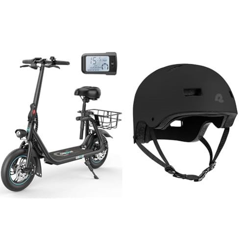 Gyroor Electric Scooter with Seat & Retrospec Dakota Bicycle/Skateboard Helmet for Adults - Commuter | Amazon (US)