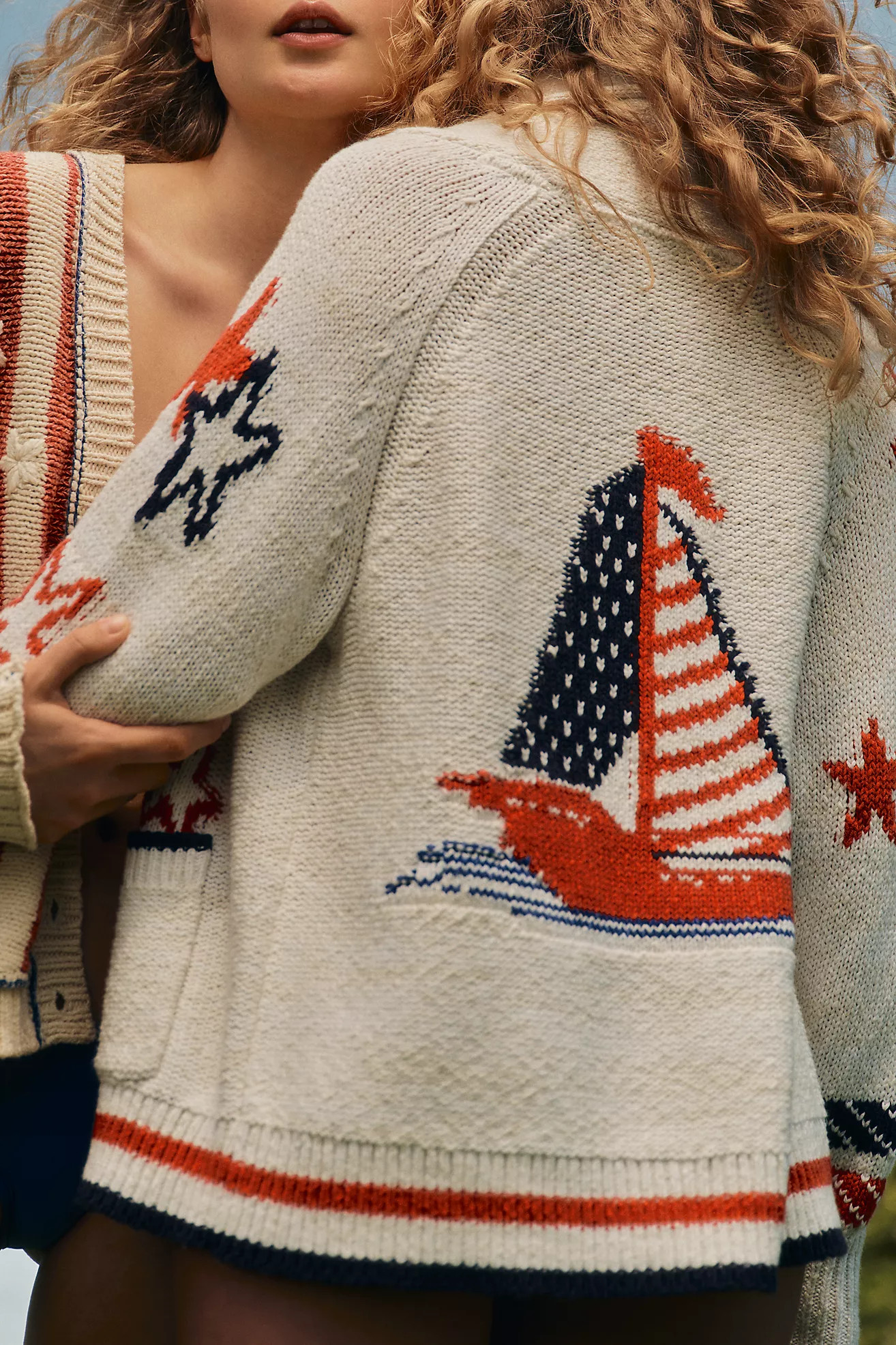 Maeve Sailboat Cardigan | Anthropologie (US)