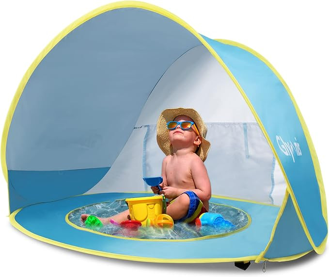 Glymnis Pop Up Baby Beach Tent Sun Shelter Portable Shade with Pool 50+ UPF UV Protection for Bab... | Amazon (US)