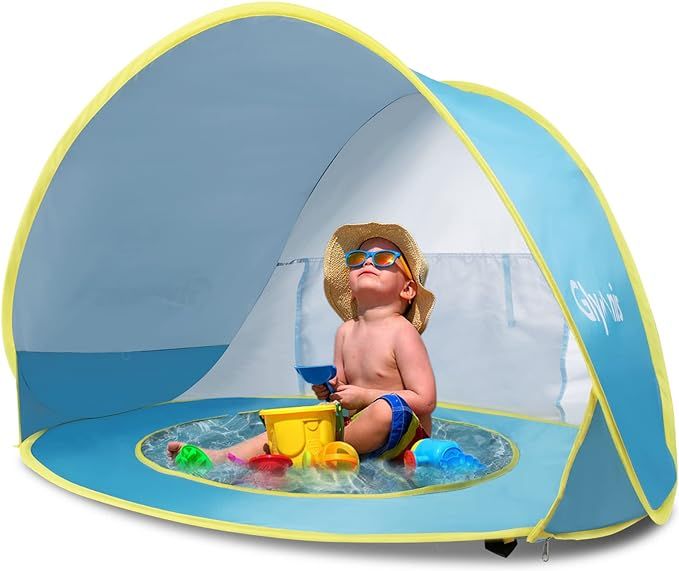 Glymnis Pop Up Baby Beach Tent Sun Shelter Portable Shade with Pool 50+ UPF UV Protection for Bab... | Amazon (US)