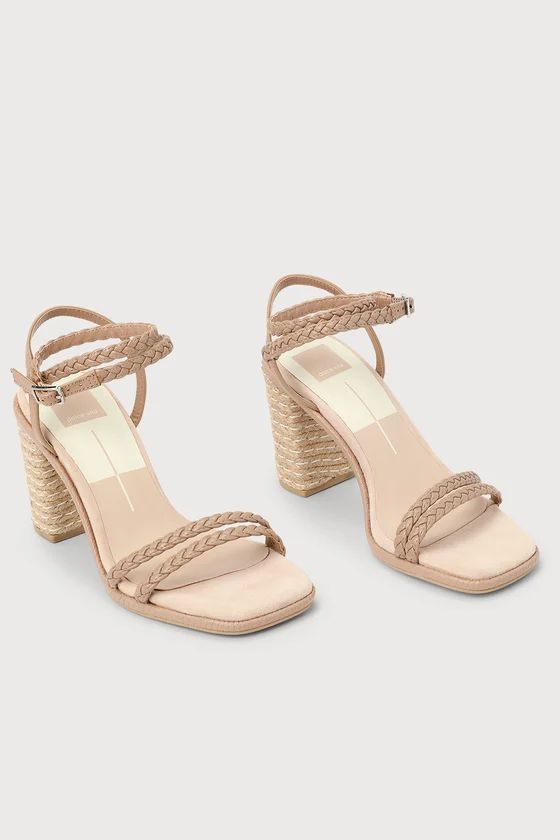 Oro Cafe Braided Raffia High Heel Ankle Strap Sandals | Lulus (US)