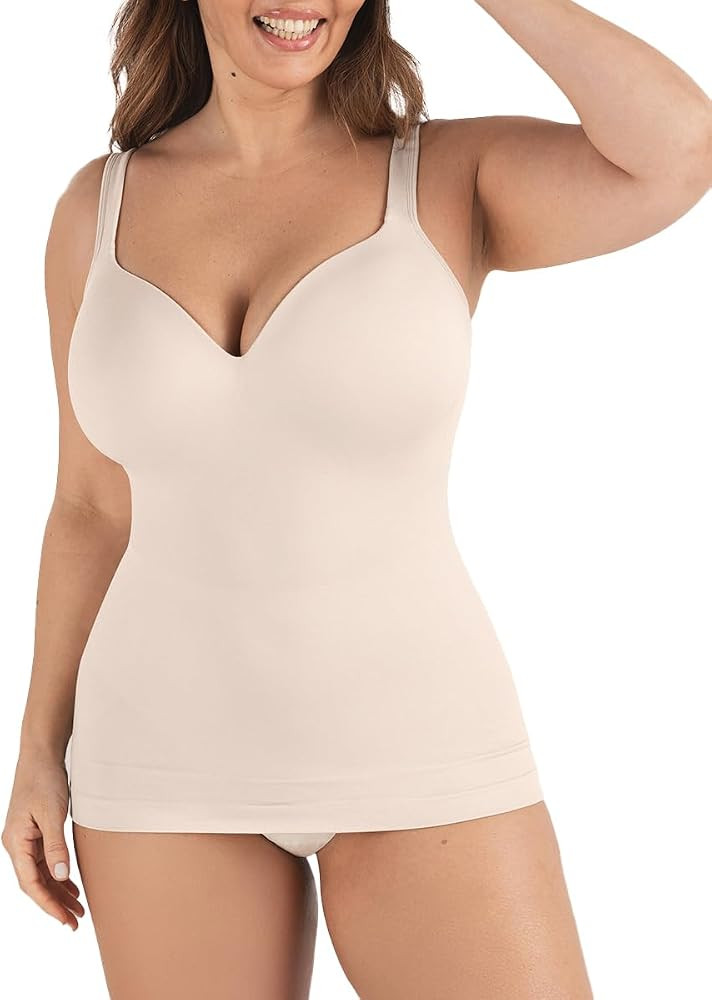 SHAPERMINT Sweetheart Shapewear Tank Top Cami with Built-In Bra for Women | Amazon (US)