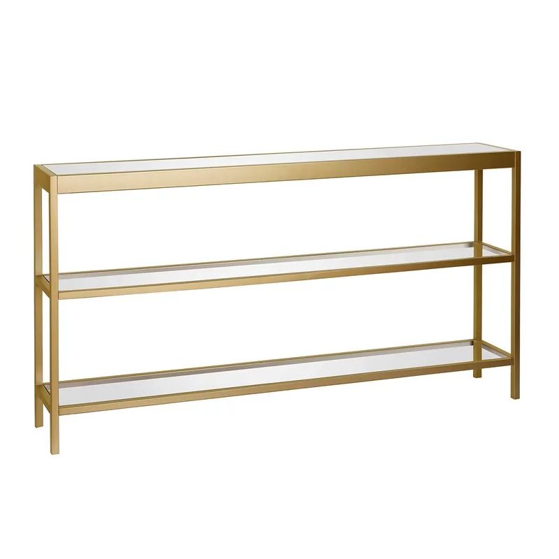 Evelyn&Zoe Modern Console Table with Glass Top - Walmart.com | Walmart (US)