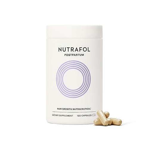Nutrafol Postpartum Hair Growth Supplements, Clinically Tested for Visibly Thicker Hair and Less Shedding, Breastfeeding-friendly - 1 Month Supply | Amazon (US)
