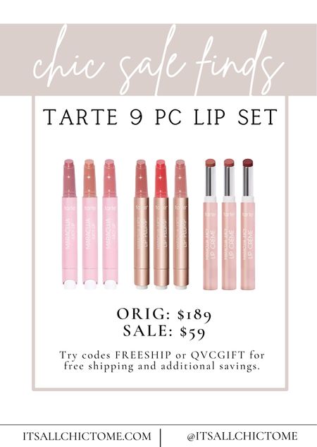Great deals on these tarte sets! Each lip product is normally $21 so these are a steal of a deal. If it’s your first time use code HOLIDAY for $15 off! 