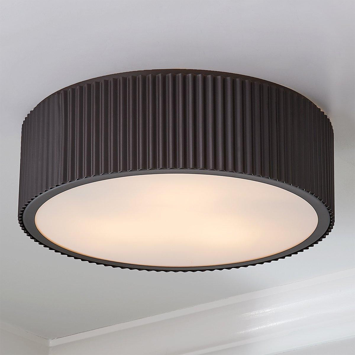 Modern Ribbed Ceiling Light - Large | Shades of Light