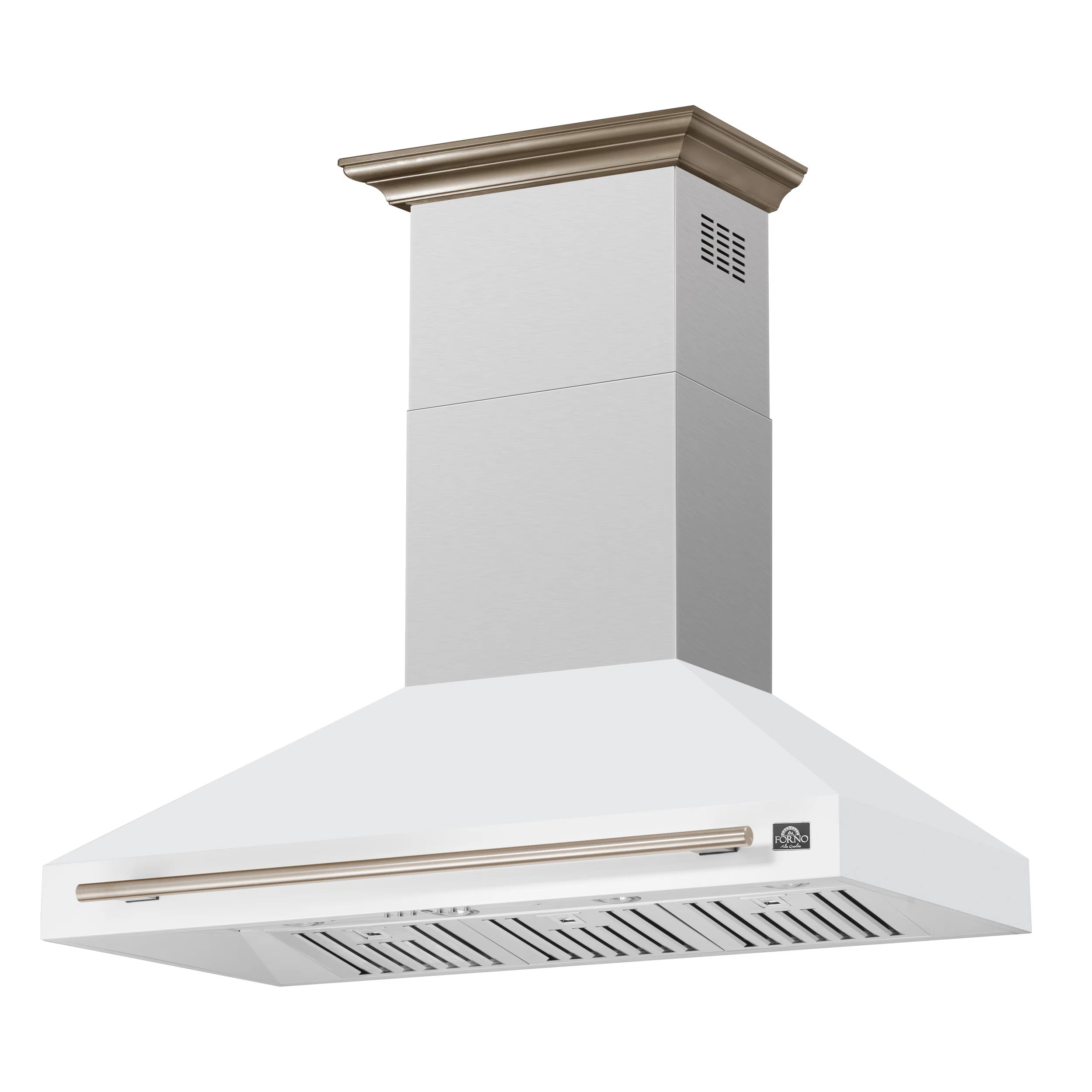 Forno Aria 48 Inch Wall-Mounted Range Hood in White with 1200 CFM Motor, 4-Speed Fan, Charcoal Fi... | Wayfair North America