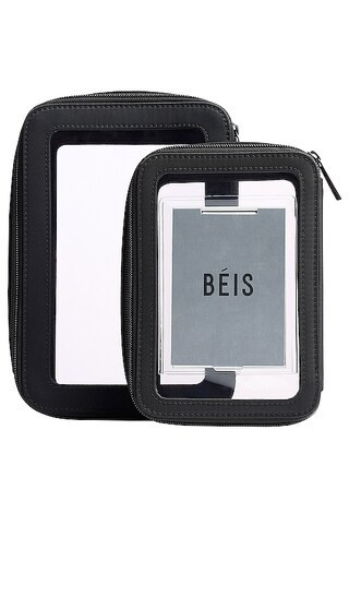 BEIS The Inflight Cosmetic Case Set in Black. | Revolve Clothing (Global)