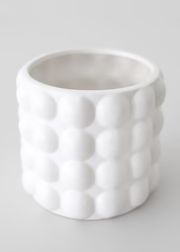 Large Hobnail Textured Pot in White Ceramic - 5.25" Tall x 5.75" Wide | Afloral (US)