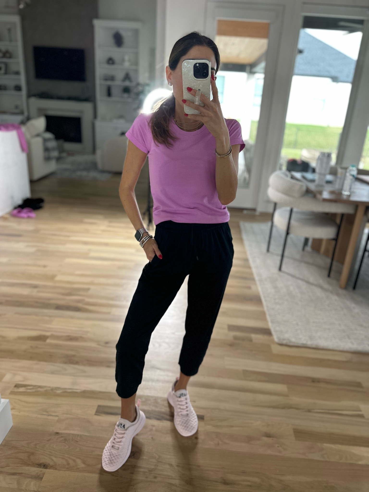 Lululemon gift idea: swift short sleeve shirt size 4, black joggers size 2

#LTKfitness #LTKfindsunder50 #LTKfindsunder100