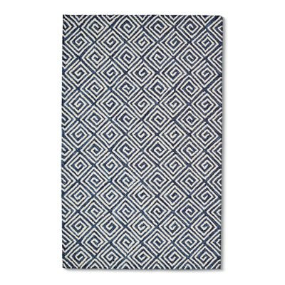Grecian Key Hooked Wool Rug | Grandin Road