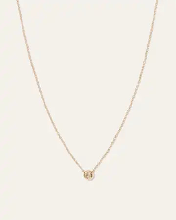 14K Gold Diamond Bezel Necklace | Quince | Quince