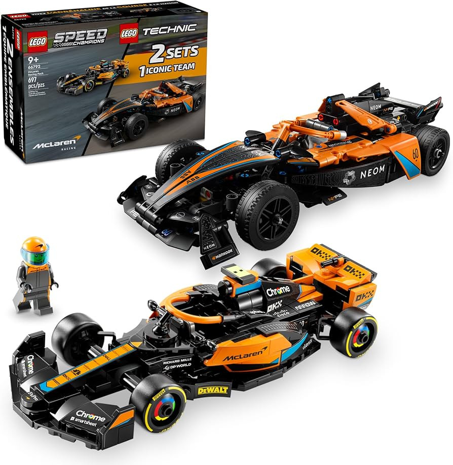 LEGO Technic & Speed Champions McLaren Racing Pack Building Toys Set - Race Cars Toys for Kids, B... | Amazon (US)