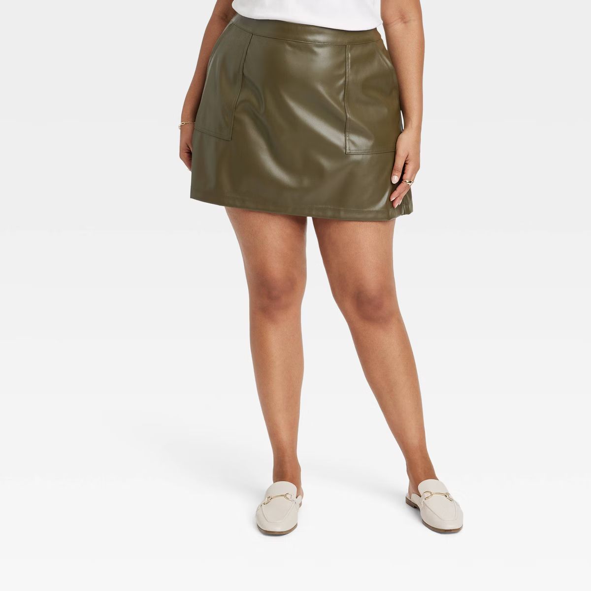 Women's Mini Faux Leather Skirt - A New Day™ | Target