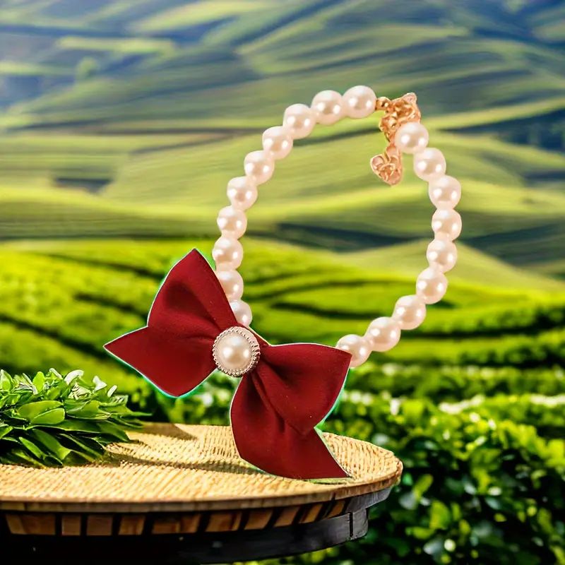 Adjustable Dog Pearl Necklace Charm Bow Elegant Jewelry - Temu | Temu Affiliate Program