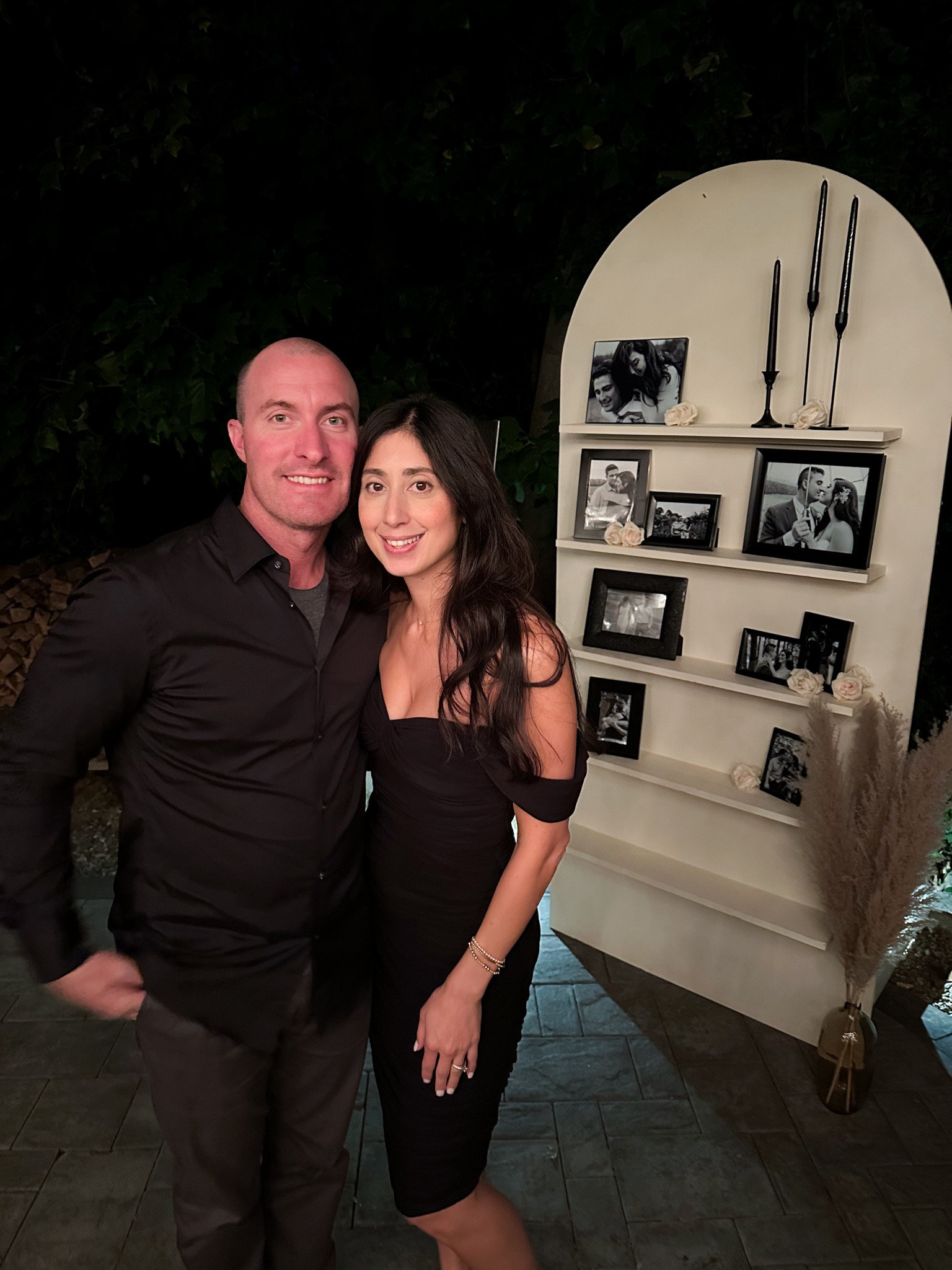 Date night // went to our friend’s anniversary party 🖤🖤  wearing a size small in this perfect fitted ruched dress. 
Winglet sleeves can be worn on or off the shoulder. Closet staple! 

#LTKParties #LTKSaleAlert #LTKFallSale