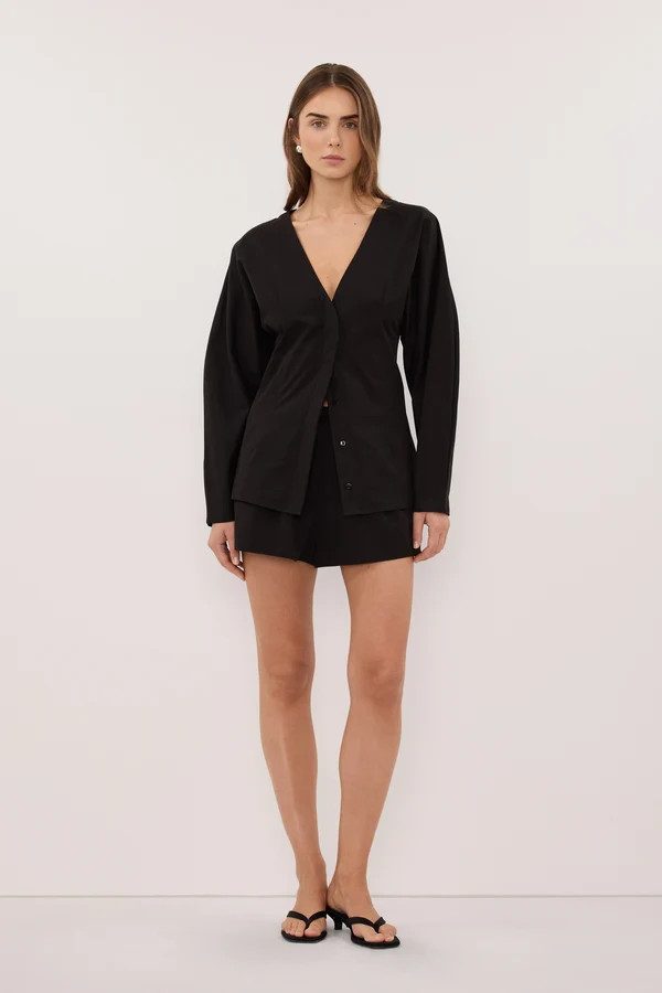 EDENA BLACK POPLIN SHORT | DISSH