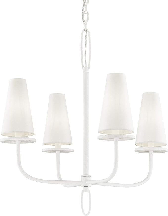 Troy Lighting F6285 Marcel Four Light Chandelier, Gesso White Finish - - Amazon.com | Amazon (US)