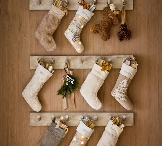 Lit Embellished Stocking | Pottery Barn (US)