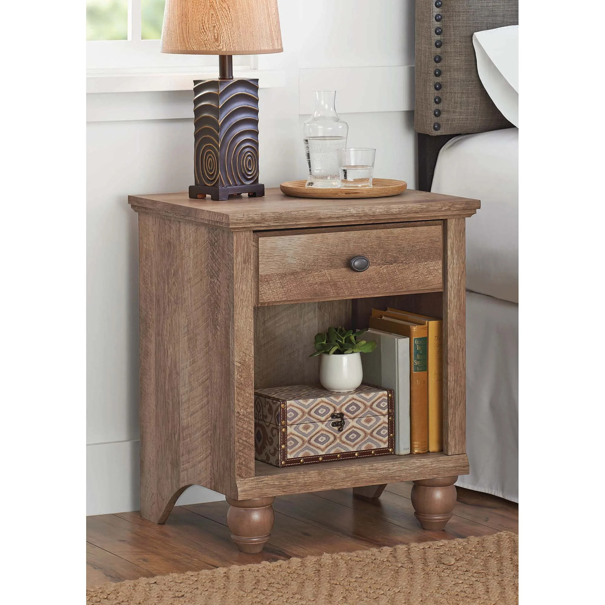 Better Homes & Gardens Crossmill Accent Table, Weathered Finish | Walmart (US)