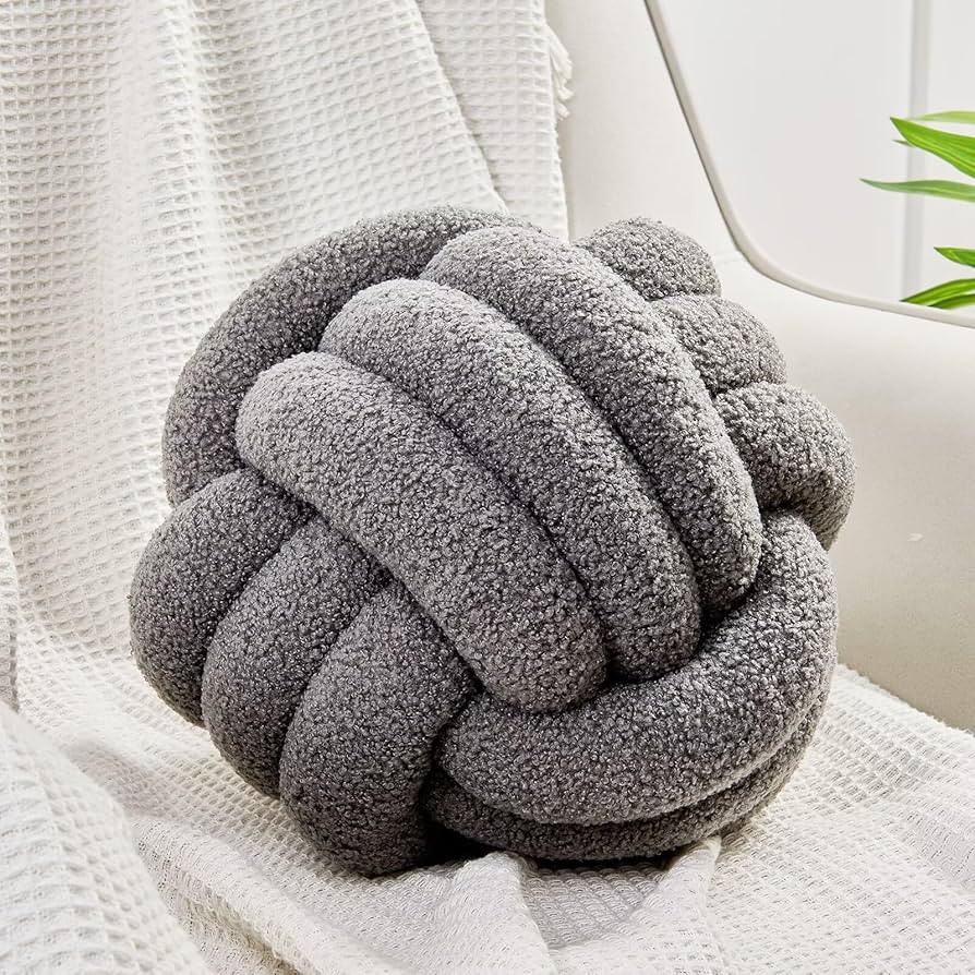 Uvvyui Knot Pillow Ball, Soft Home Decorative Pillows, Round Throw Pillow, Handmade Knotted Plush... | Amazon (US)