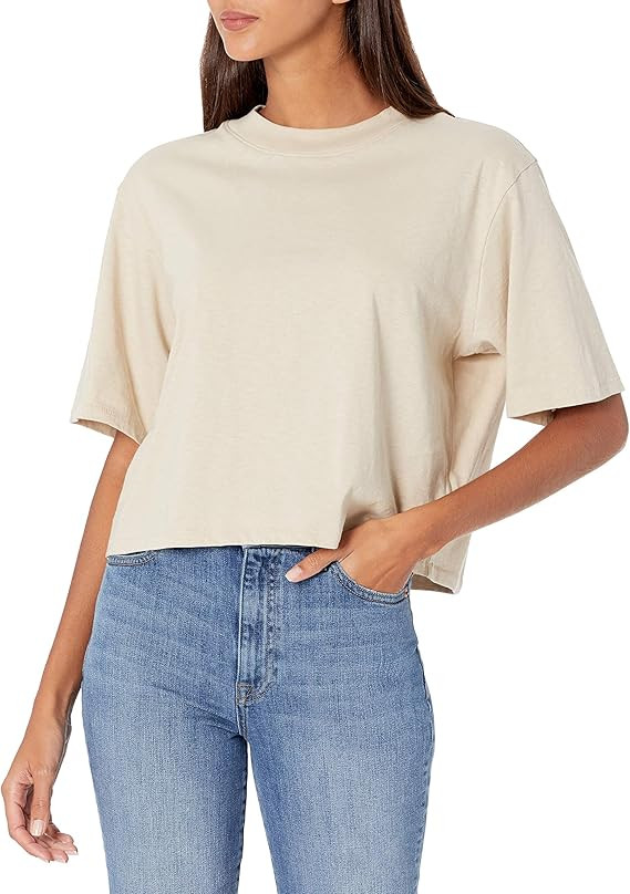 The Drop Womens Sydney Short-Sleeve Cropped Crew Neck T-Shirt | Amazon (US)
