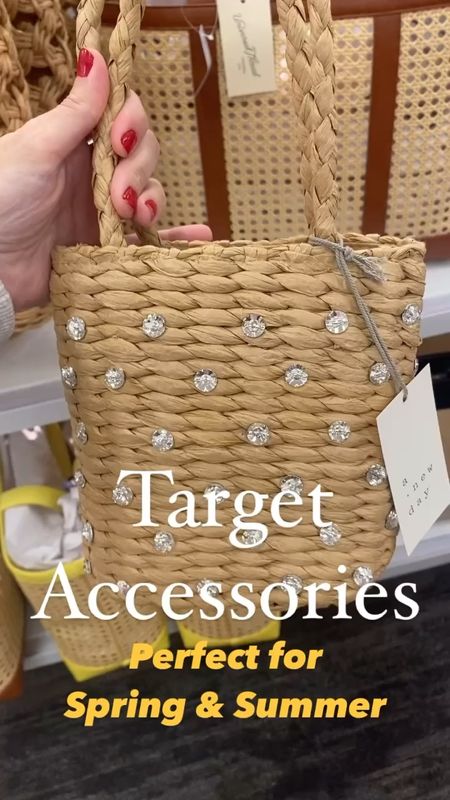 The cutest spring and summer accessories are starting to hit target stores! I am loving these straw purses and straw bags that will be perfect for spring and summer weather!! Beach purse!! I also love the hairbow barrettes, knotted headbands, new spring earrings and all the spring and summer sandals!! 

#LTKSeasonal #LTKshoecrush