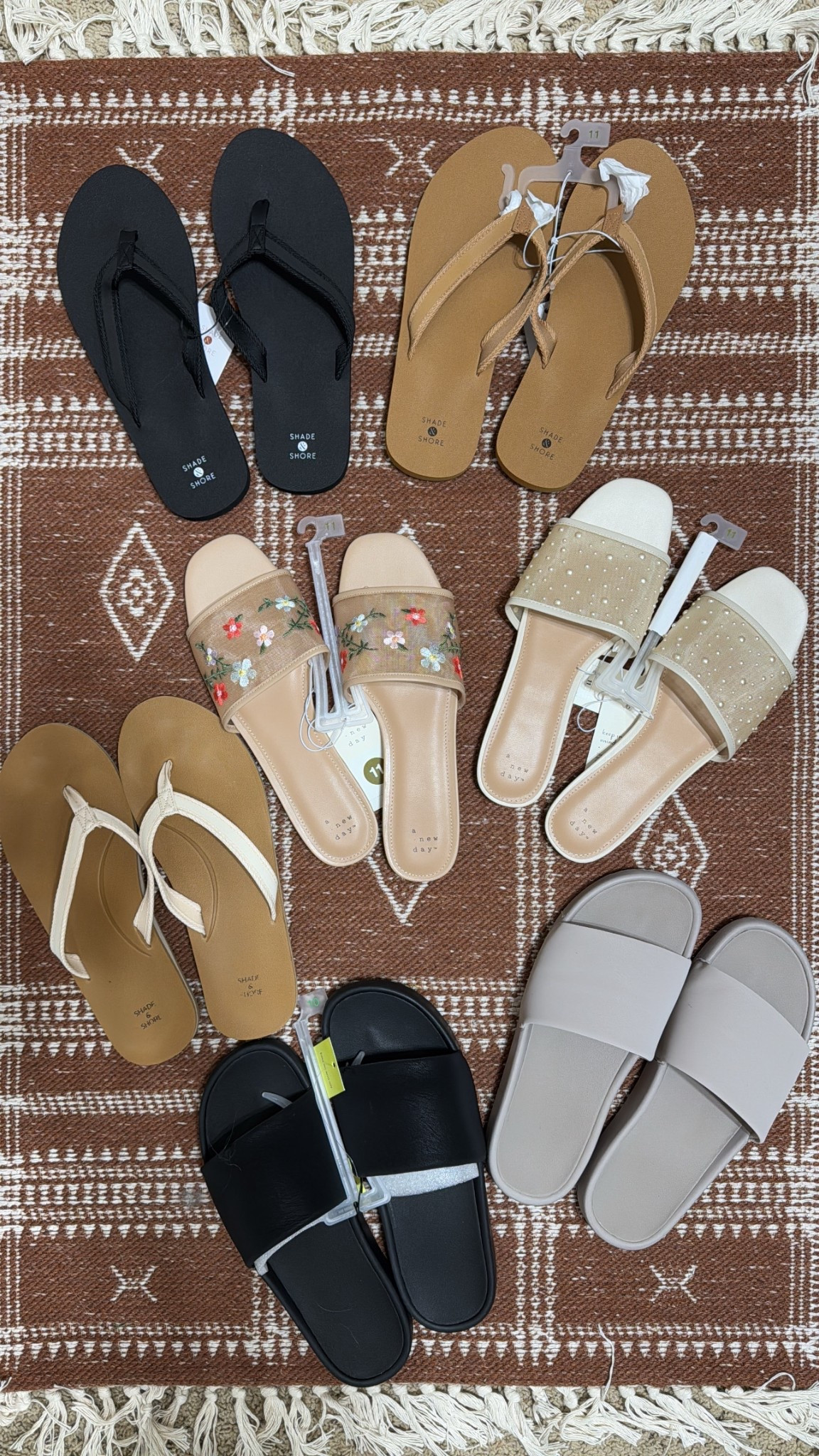 TARGET Circle Sale 40% off - one day only! 
Wearing my normal size 10 ~ sized up to 11 in flip flops 

Sandals sale | spring shoes | kitten heels | platform sandals | slides | flip flops | raffia | a new day 

#LTKSaleAlert #LTKShoeCrush #LTKSeasonal