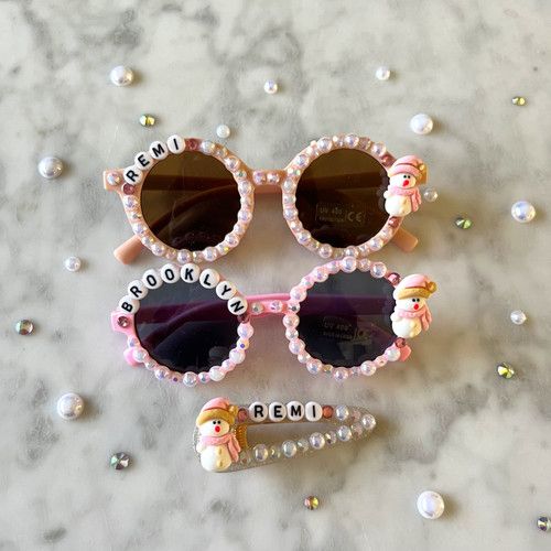 Glitter Snowman Sunglasses + Clip | Strand.Up | Strand.Up