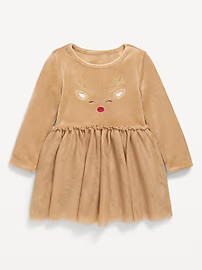 Long-Sleeve Fit and Flare Holiday Tutu Dress for Baby | Old Navy (US)
