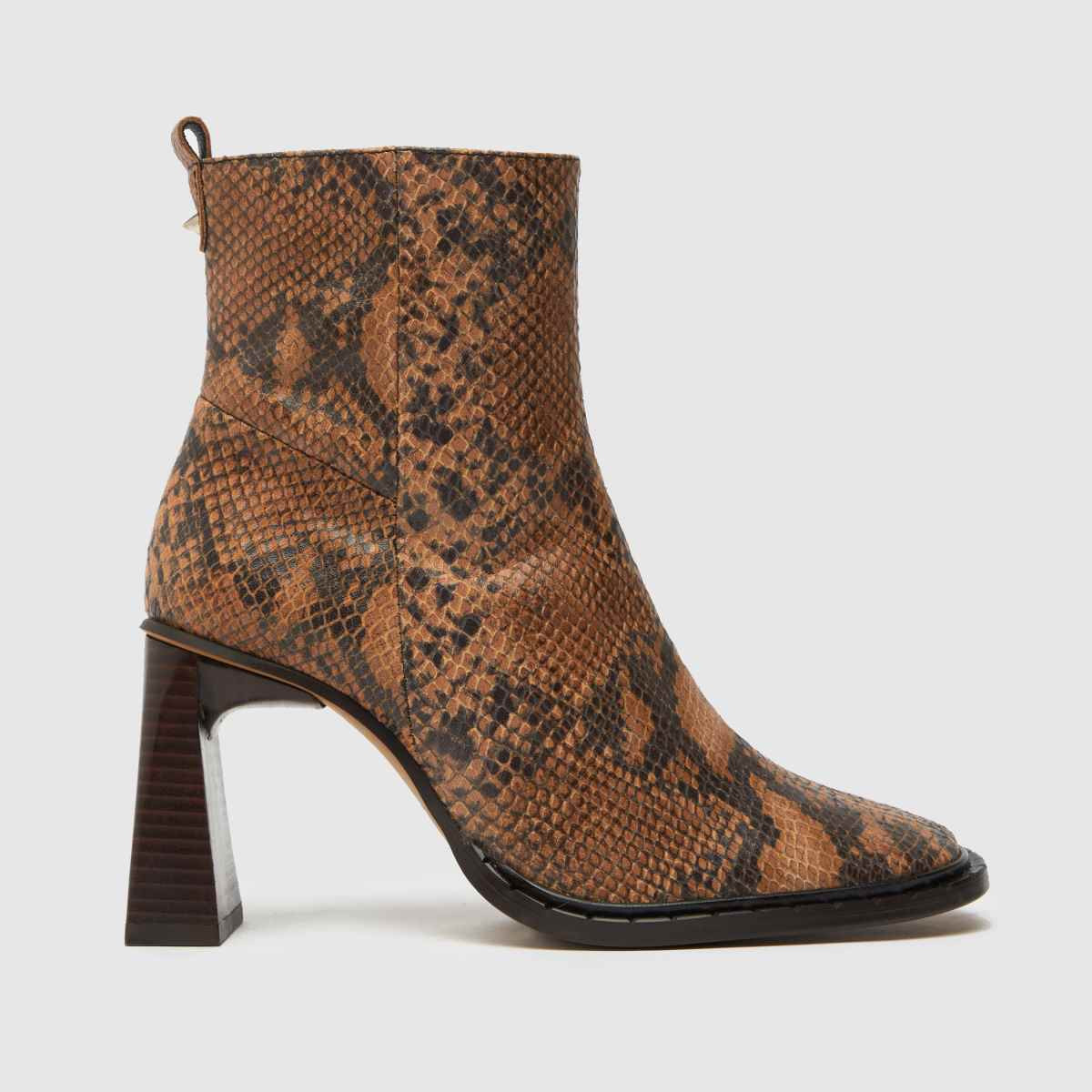 Womens Beige & Brown schuh Peyton Flared Heel Boots | schuh | Schuh