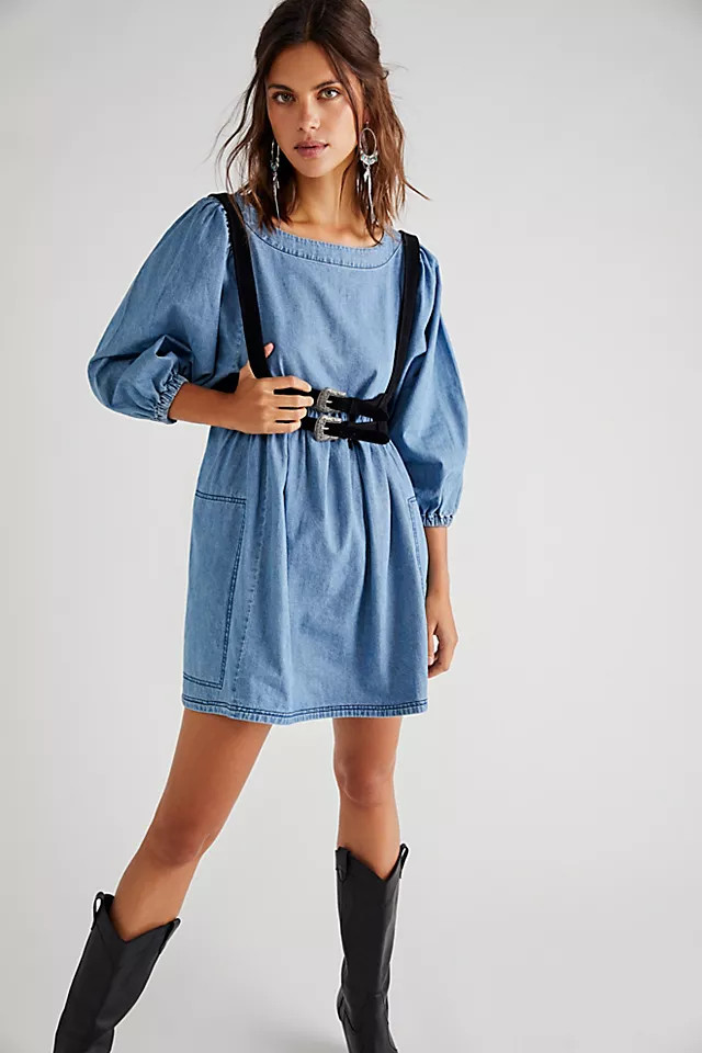 Get Obsessed Denim Mini Dress | Free People (Global - UK&FR Excluded)